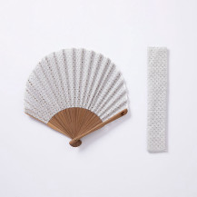 ホタテ形扇子　ローンレース