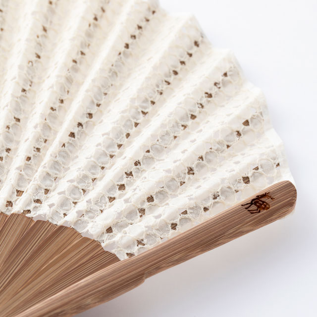 ホタテ形扇子　ローンレース