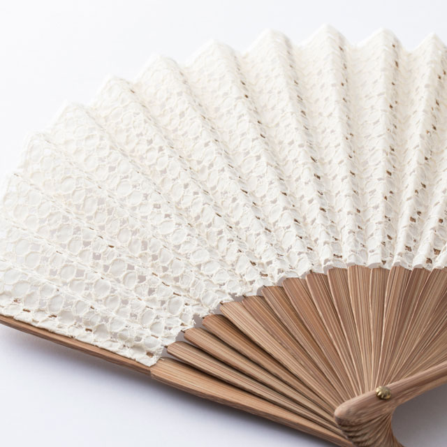 ホタテ形扇子　ローンレース