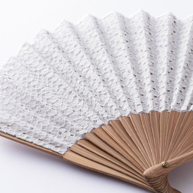 ホタテ形扇子　ローンレース