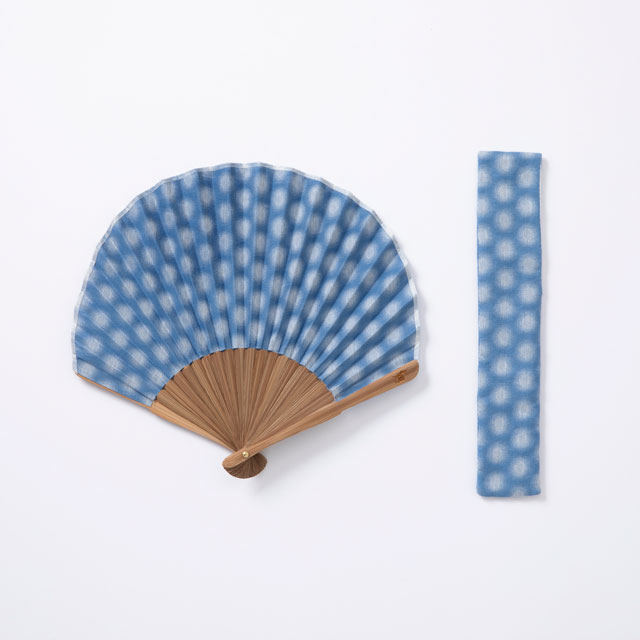 ホタテ形扇子 播州織