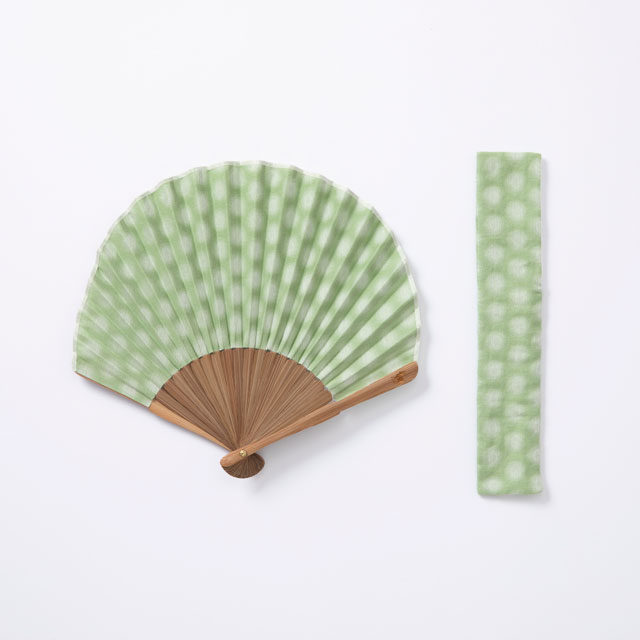 ホタテ形扇子 播州織