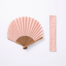 ホタテ形扇子　モール糸ドビー