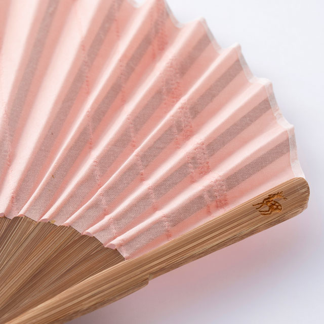 ホタテ形扇子 モール糸ドビー