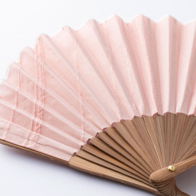 ホタテ形扇子 モール糸ドビー