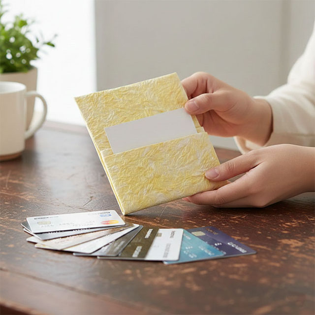 【WEB限定】長田製紙所 襖紙の揉み紙名刺入れ