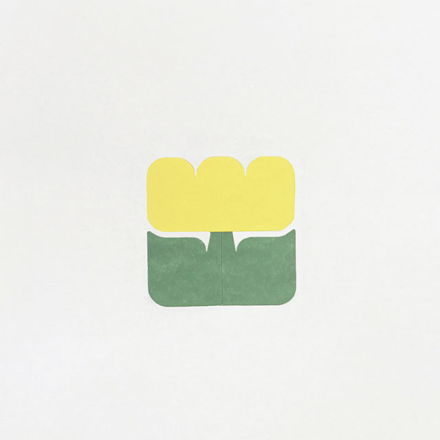 FOLD－UP　CARD　TULIP Yellow　／　Ivory