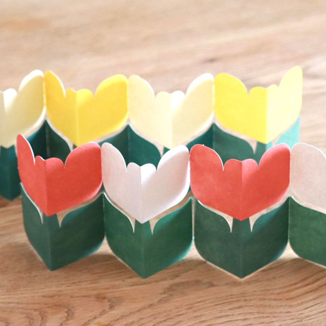 FOLD－UP　CARD　TULIP Yellow　／　Ivory