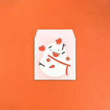 EMBOSS POCHI ふくわらい（シールセット付き）