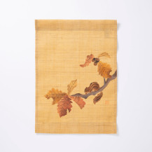 【WEB限定】十二ヶ月のタペストリー　花鳥画　十一月「柏と縞栗鼠（シマリス）」