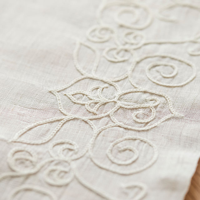 くらしの工藝布　　飾り布　アイヌ刺繍