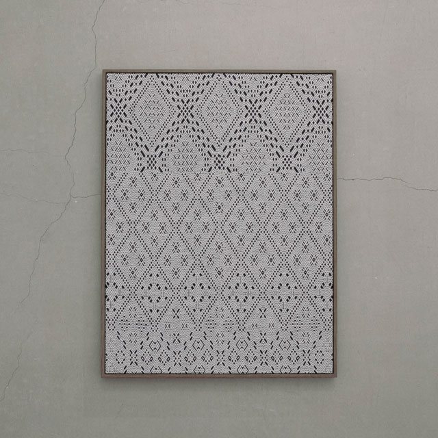 【抽選販売】くらしの工藝布こぎん刺しタペストリー 額装仕上