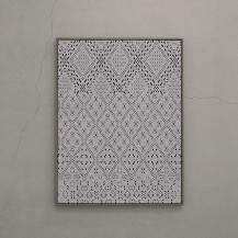 【抽選販売】くらしの工藝布こぎん刺しタペストリー 額装仕上