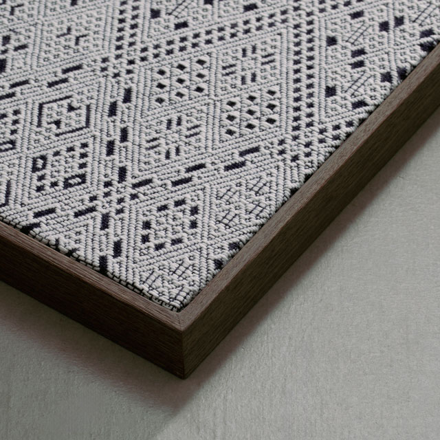 【抽選販売】くらしの工藝布こぎん刺しタペストリー 額装仕上