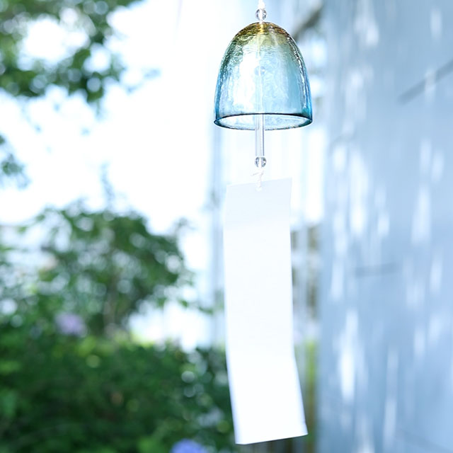 津軽びいどろ 風鈴 涼 月白