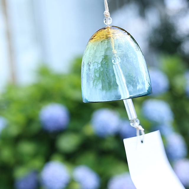 津軽びいどろ 風鈴 涼 月白