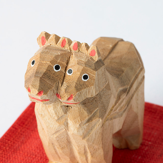 干支の一刀彫　親子午