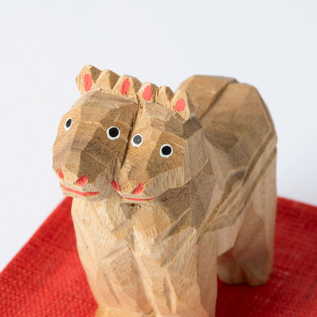 干支の一刀彫　親子午