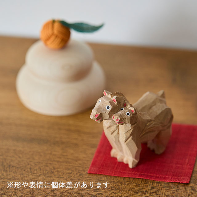 干支の一刀彫　親子午