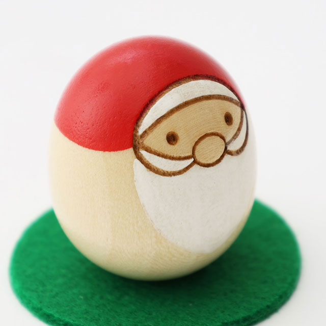 サンタ豆こけし