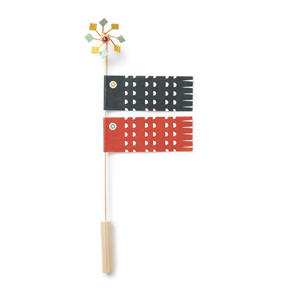 和紙と竹で作った手持ち鯉のぼり