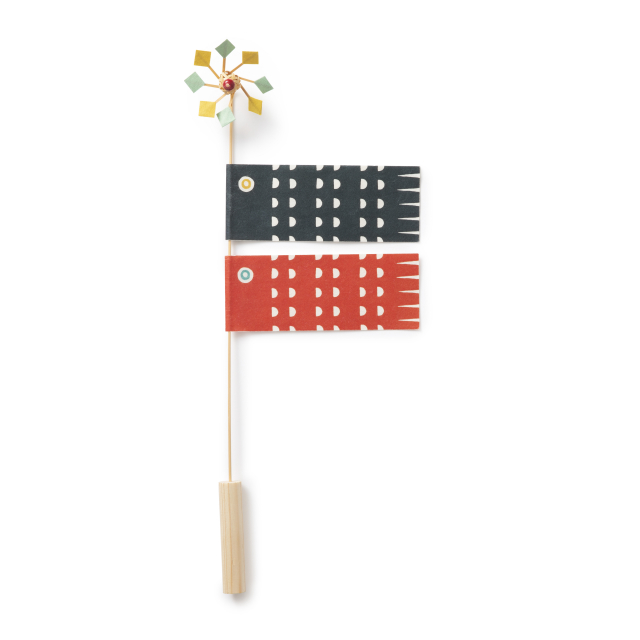 和紙と竹で作った手持ち鯉のぼり