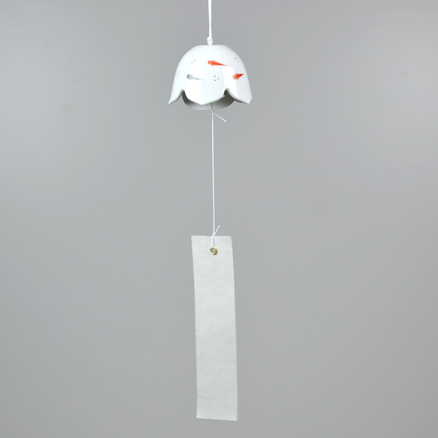 青白磁メダカ桔梗型風鈴