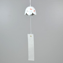 青白磁メダカ桔梗型風鈴