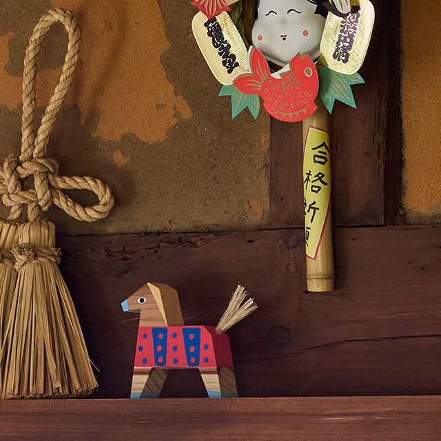 うれしたのし杉干支飾り　午小