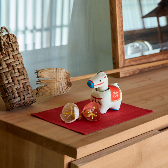 張子飾り　首ふり午　小