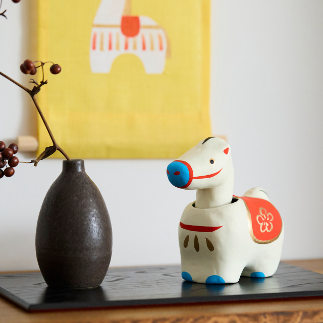 張子飾り　首ふり午　大