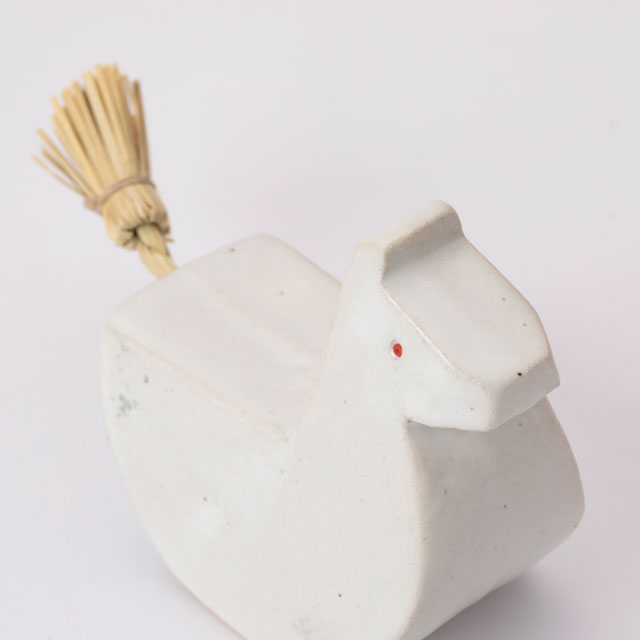 信楽焼の干支飾り　午