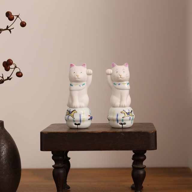 【WEB限定】上出 二寸ちょうえもん招猫 鈴乗り 午