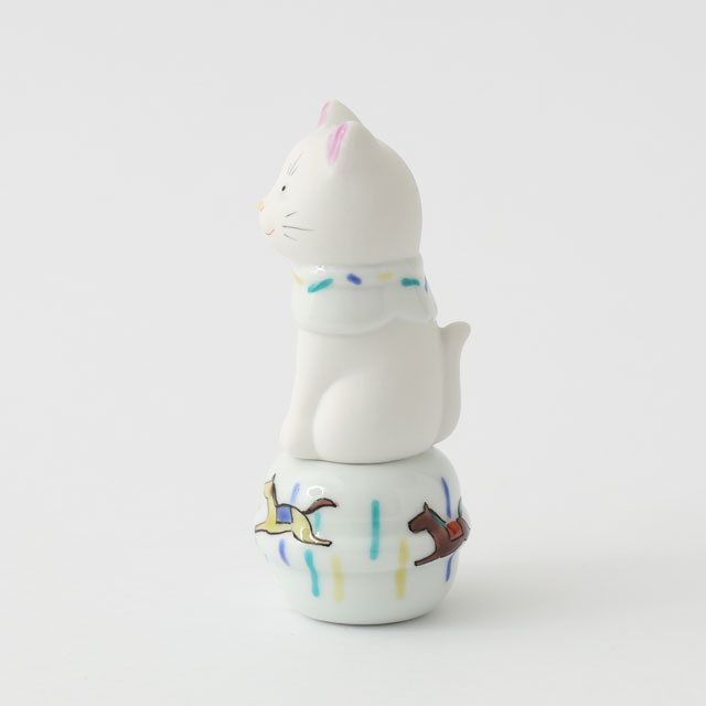 【WEB限定】上出 二寸ちょうえもん招猫 鈴乗り 午