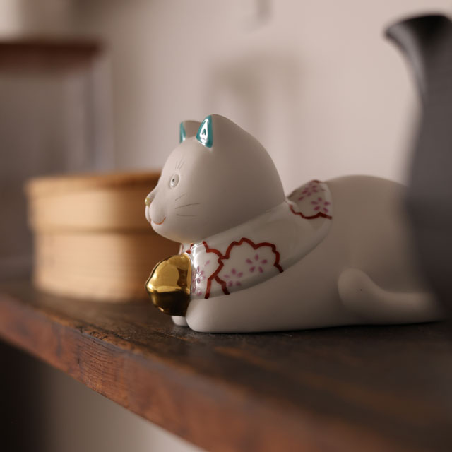 【WEB限定】上出　ちょうえもん座猫　重ね桜