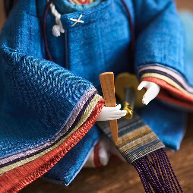 【予約商品】草木染めの衣裳着雛飾り お道具付  atelier shimura×中川政七商店