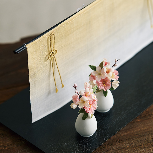 【予約商品】草木染めの衣裳着雛飾り お道具付  atelier shimura×中川政七商店