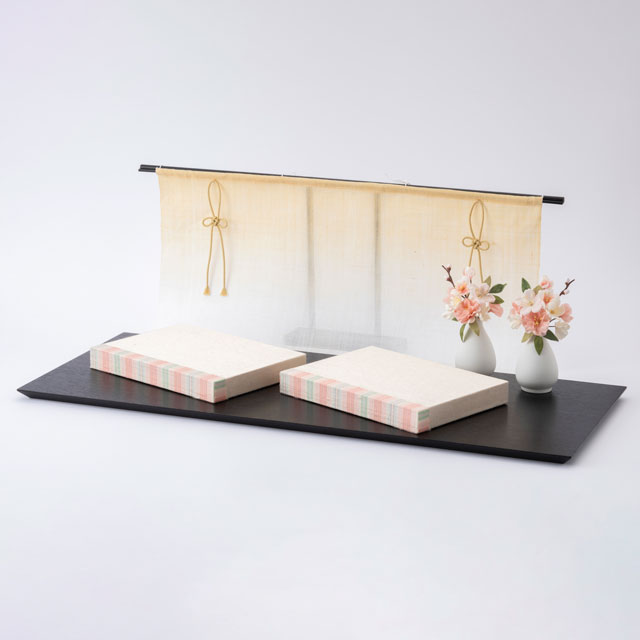 【予約商品】草木染めの衣裳着雛飾り お道具付  atelier shimura×中川政七商店