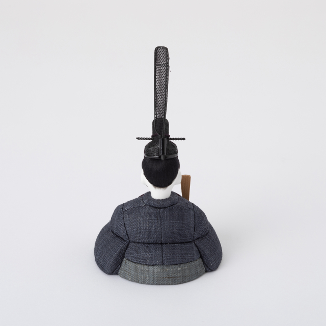 【予約商品】手織り麻の木目込み雛飾り　親王飾り　背景（几帳）・塗り台