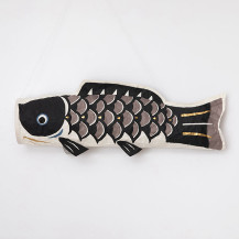 和紙の手捺染鯉のぼり 大　黒