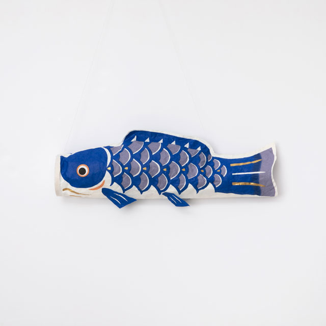和紙の手捺染鯉のぼり 小　青
