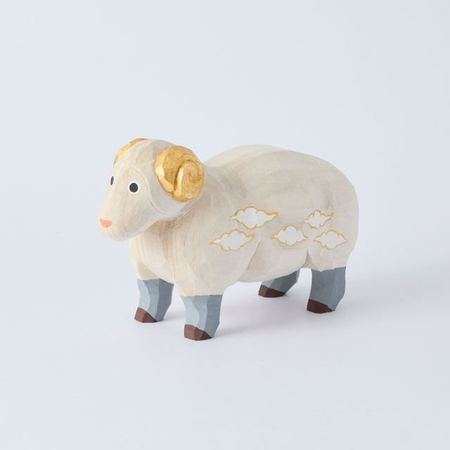 正月受注生産商品・WEB限定】干支一刀彫 未 特大（12月中旬頃発送
