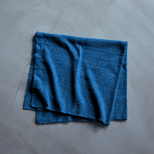 くらしの工藝布 滝織の多様布　本藍染 中藍