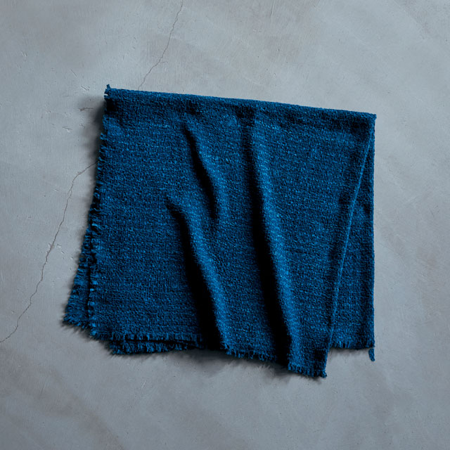 くらしの工藝布 滝織の多様布　本藍染 濃藍