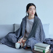 【WEB限定】BLANKED　麻混ガーゼケット　シングル