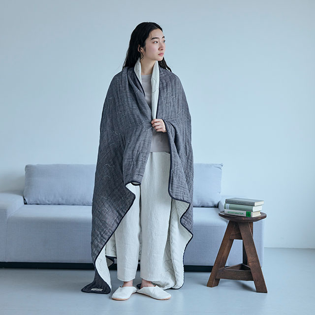 【WEB限定】BLANKED 麻混ガーゼケット シングル