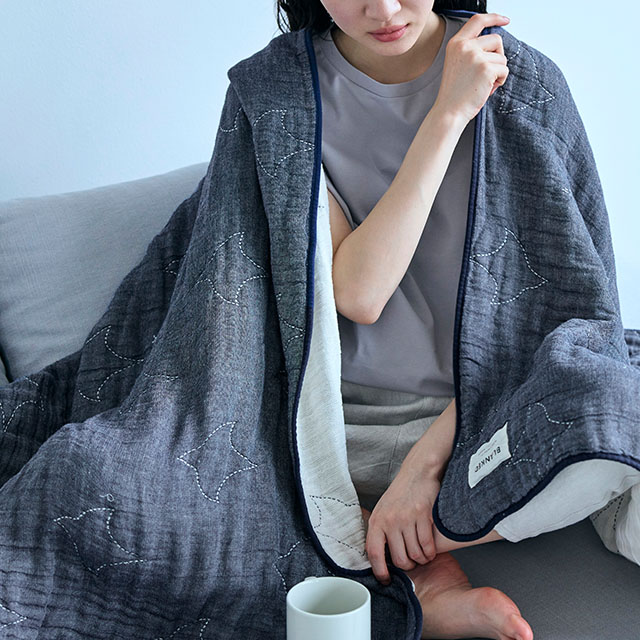 麻混ガーゼケット シングル