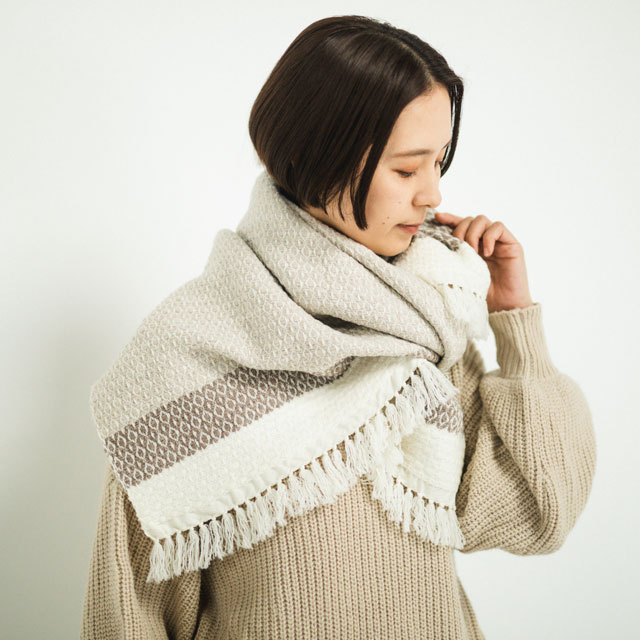 グラスパターン　ベージュ