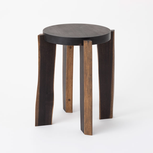 木端(こば)の椅子　ブラック