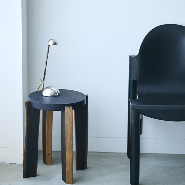 木端(こば)の椅子　ブラック